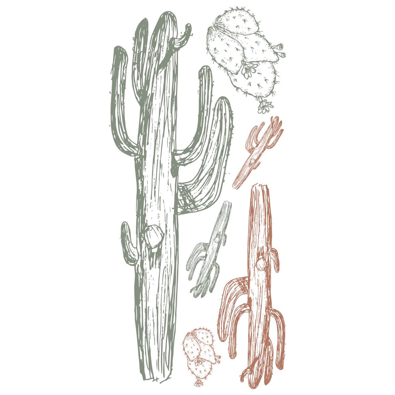 RoomMates Mr. Kate Hand-Drawn Cactus Peel & Stick Wall Decals